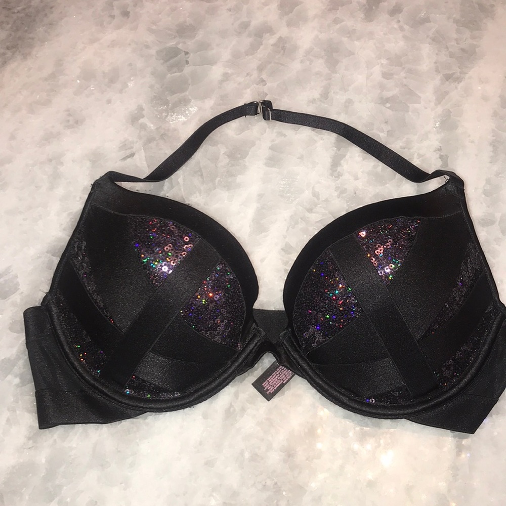 Victoria's Secret Black Sequin Bra